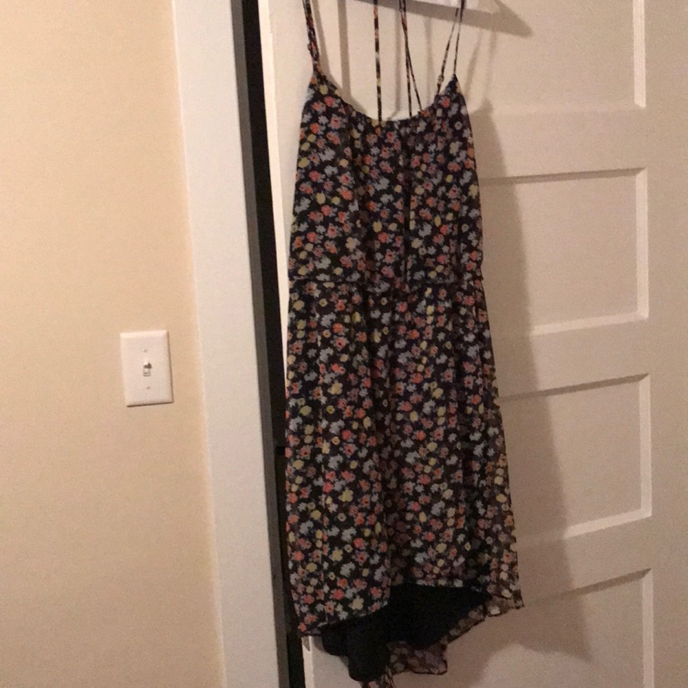 Black Cocktail Dress with flowers